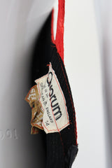 "Quorum" vintage 1970's Black & Red Quorum Dress UK 12 US 8