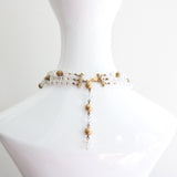 "Iridescent Glass & Metal Beads" Vintage 1950's Hattie Carnegie Multi-Strand Beaded Necklace