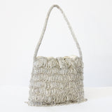 "Silver Fringing" Vintage 1960's Silver Looped Fringed Evening Bag