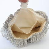 "Silver Fringing" Vintage 1960's Silver Looped Fringed Evening Bag