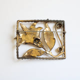 "Brass Lily" Vintage 1930's Statement Brass Lily Brooch