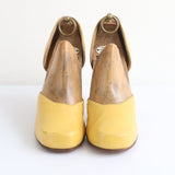 "Daffodil Yellow" Vintage 1940's Yellow Leather Shoes UK 5 EU 38 US 7 (Narrow)