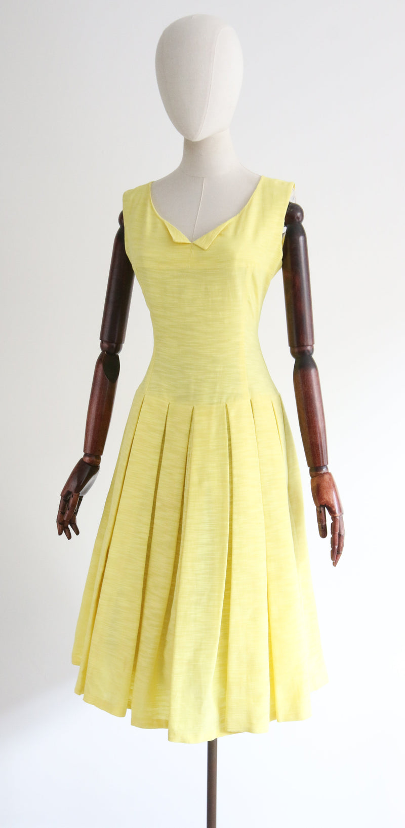 "Daffodil Yellow" Vintage 1950's Daffodil Yellow Dress & Jacket UK 10 US 6