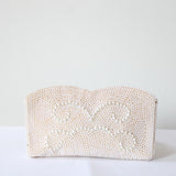 "Scalloped Pearls" Vintage 1950's Scalloped Pearl Beaded Clutch Bag