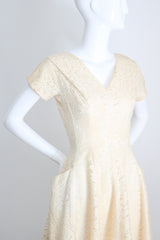 "Buttercream Lace" Vintage 1940's Cream Lace Dress UK 8-10 US 4-6