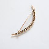 "Honeymoon" Antique Victorian Gold Crescent Moon & Seed Pearl Brooch