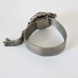 "Silver Mesh & Rhinestones" Vintage 1960's Silver Mesh & Rhinestone Statement Bracelet