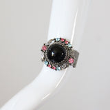 "Silver Mesh & Rhinestones" Vintage 1960's Silver Mesh & Rhinestone Statement Bracelet