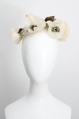"Cream Anemones" Vintage 1950's Cream Anemone & Veil Hat