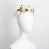 "Cream Anemones" Vintage 1950's Cream Anemone & Veil Hat