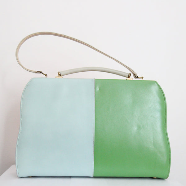 "Colour Block" Vintage 1960's Quadruple Colour Block Handbag