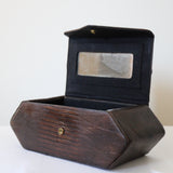 "Bitter Chocolate" Vintage 1940's Bitter Chocolate Brown Leather Box Bag