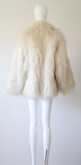 "Cream Curls" Vintage 1970's Cream Mongolian Sheepskin Coat UK 14-16 US 10-12