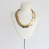 "Snake Chain" Vintage 1970's Gold Snake Chain Statement Necklace
