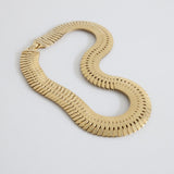 "Snake Chain" Vintage 1970's Gold Snake Chain Statement Necklace