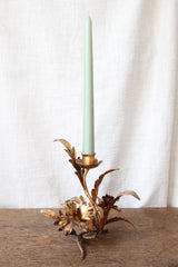 Vintage Midcentury Italian Tole Candlestick Holder