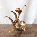 Vintage Midcentury Italian Tole Candlestick Holder