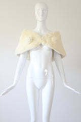 "Cream Coney" Vintage 1950's Cream Coney Evening Shawl UK 10-12 US 6-8