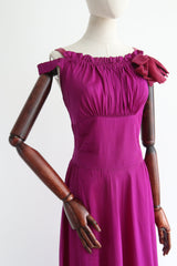 "Ultra Violet" Vintage 1930's Ultra Violet Dress & Bolero UK 12 US 8