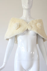 "Cream Coney" Vintage 1950's Cream Coney Evening Shawl UK 10-12 US 6-8