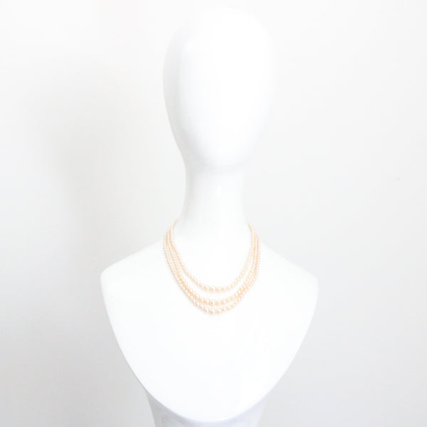 "Pearl Strands" Vintage 1940's Pearl Multistrand Necklace