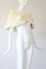 "Cream Coney" Vintage 1950's Cream Coney Evening Shawl UK 10-12 US 6-8
