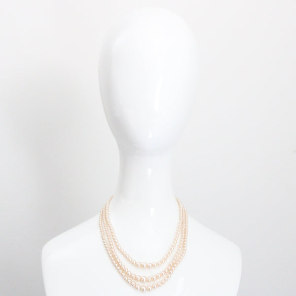 "Pearl Strands" Vintage 1940's Pearl Multistrand Necklace