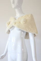 "Cream Coney" Vintage 1950's Cream Coney Evening Shawl UK 10-12 US 6-8