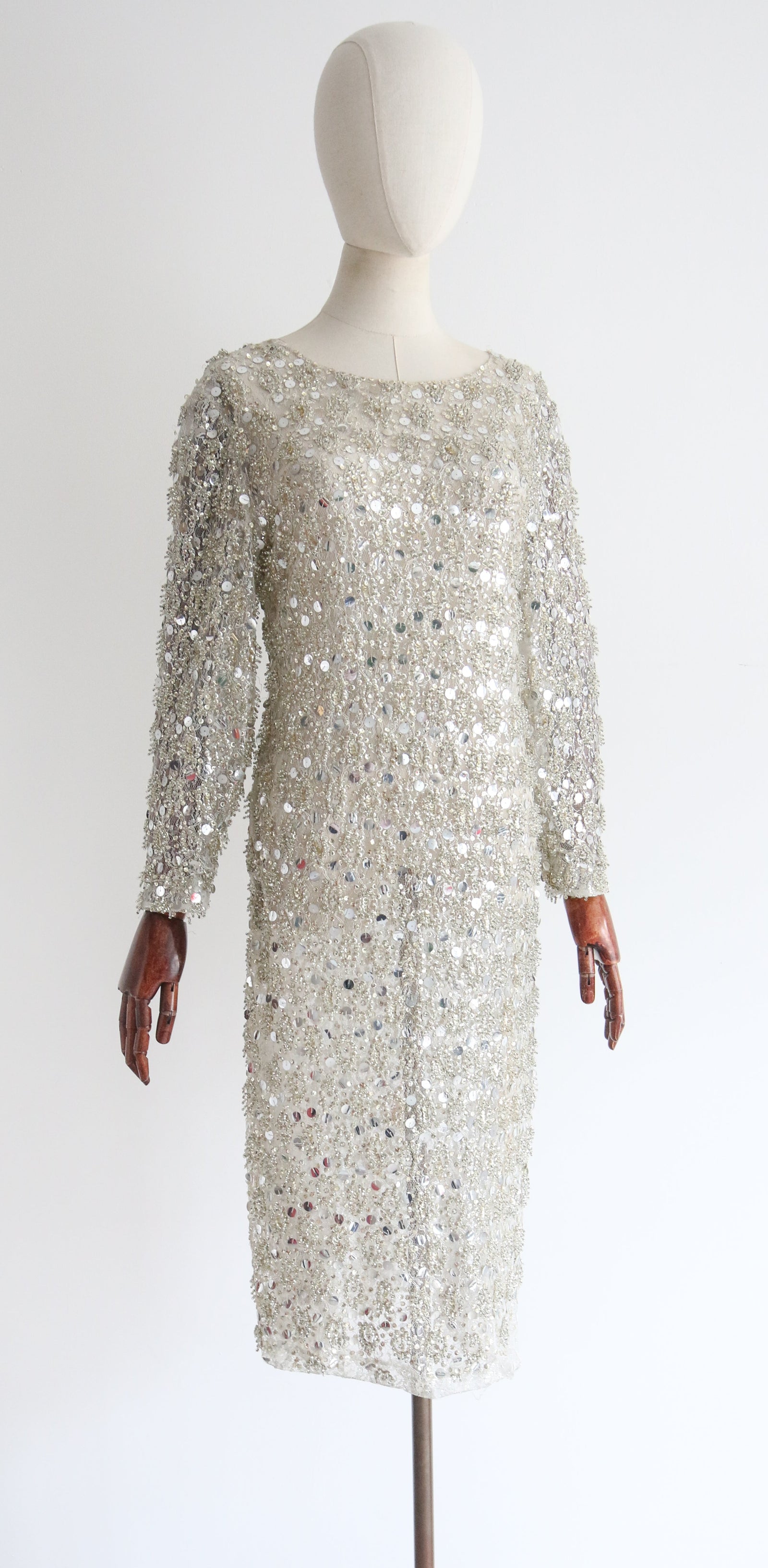 “Silver Sequins & Lace