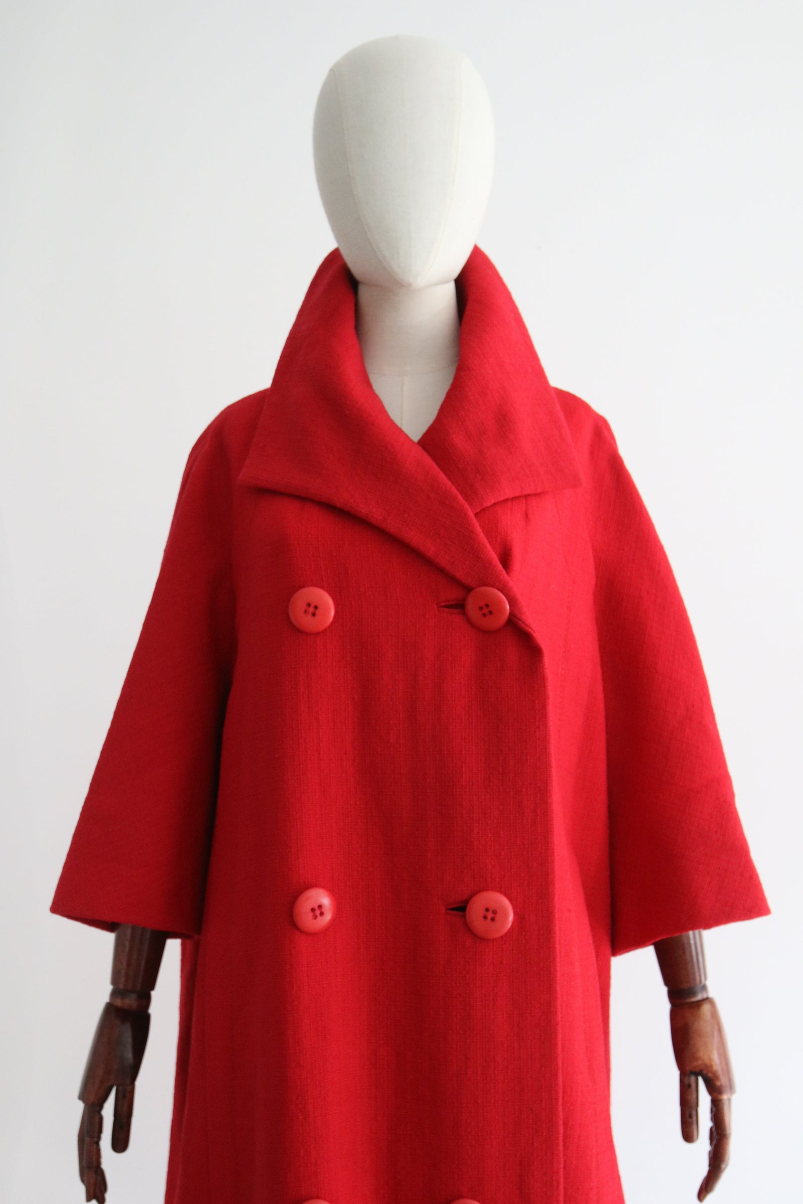 ジャケット・アウター vintage dior design wool coat Pillar Box Red