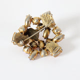 "Schiaparelli" Vintage 1950's Lava Rock & Rhinestone Brooch