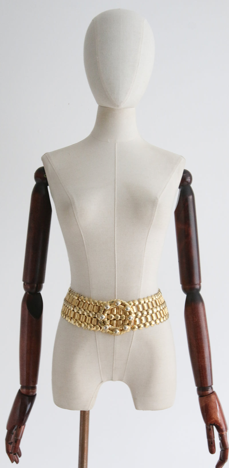 "Interlocking Gold" Vintage 1960's Gold Statement Belt UK 14 US 10