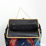 "Velvet Birds" Vintage 1960's Large Velvet Bird Handbag