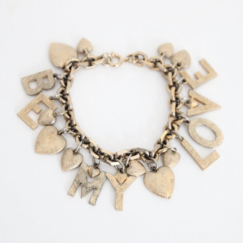 "Be My Love" Vintage 1960's Be My Love Charm Bracelet