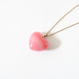 "Pink Crystal" Vintage 1960's Pink Crystal Heart Pendant