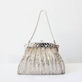 "Silver Mesh & Chains" Vintage 1960's Silver Mesh Whiting & Davis Handbag