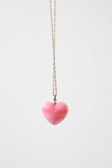 "Pink Crystal" Vintage 1960's Pink Crystal Heart Pendant