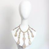"Iridescent Droplets" Vintage 1950's Statement Rhinestone Droplet Necklace