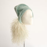 "Eau De Nil Plume" Vintage 1960's Eau De Nil Felt Hat