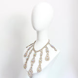 "Iridescent Droplets" Vintage 1950's Statement Rhinestone Droplet Necklace