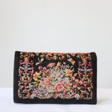 "Wild Garden Needlepoint" Vintage 1940's Floral Needlepoint Clutch Bag