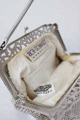 "Silver Mesh & Chains" Vintage 1960's Silver Mesh Whiting & Davis Handbag