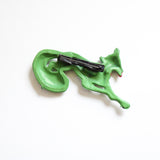 "Green Fox" Vintage Early 1940's Green Celluloid Fox Brooch