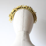 "Sunshine Yellow" Vintage 1950's Yellow Floral Bandeau Hat