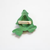 "Grenouille" Vintage Early 1940's Green Celluloid Frog Brooch