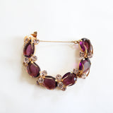 "Amethyst & Lilac Rhinestones" Vintage 1950's Amethyst & Lilac Rhinestone Demi Parure Set