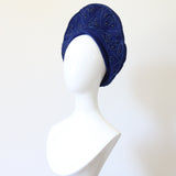 "Soutache & Studs" Vintage 1940's Soutache & Stud Embellished Wool Tam Hat