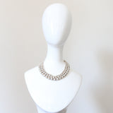 "Moonlit Pearls" Vintage 1940's Miriam Haskell Multistrand Pearl & Brass Necklace
