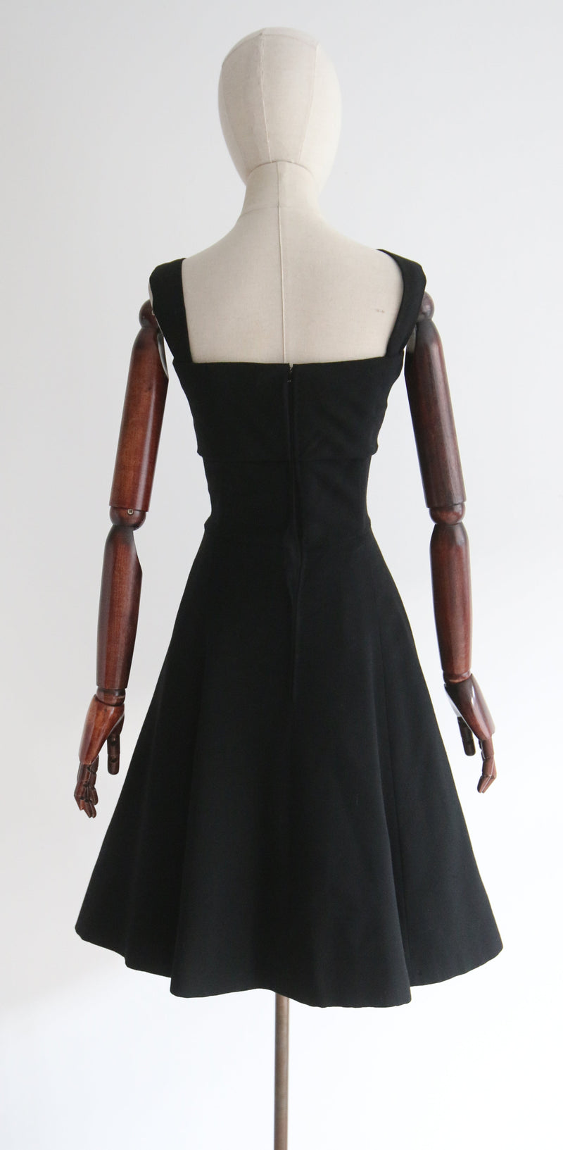 “Bonjour Dior" Vintage Late 1950's Black Christian Dior Dress UK 8 US 4