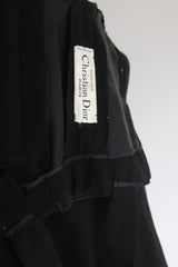 “Bonjour Dior" Vintage Late 1950's Black Christian Dior Dress UK 8 US 4